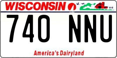 WI license plate 740NNU