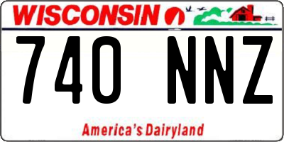 WI license plate 740NNZ