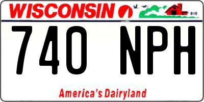 WI license plate 740NPH