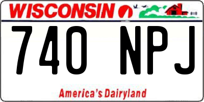 WI license plate 740NPJ