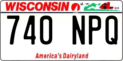 WI license plate 740NPQ