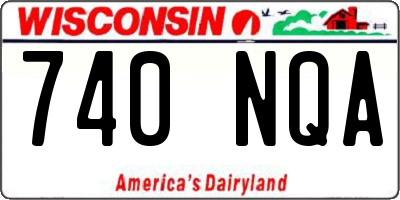 WI license plate 740NQA