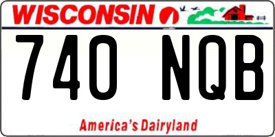 WI license plate 740NQB