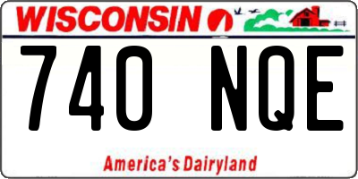 WI license plate 740NQE