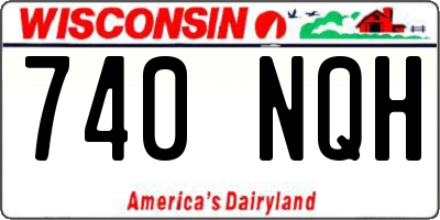 WI license plate 740NQH