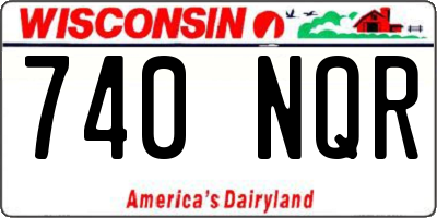 WI license plate 740NQR