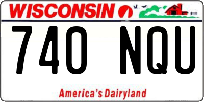 WI license plate 740NQU