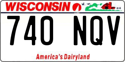 WI license plate 740NQV