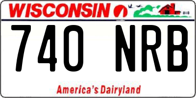 WI license plate 740NRB