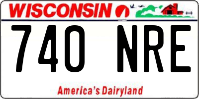 WI license plate 740NRE