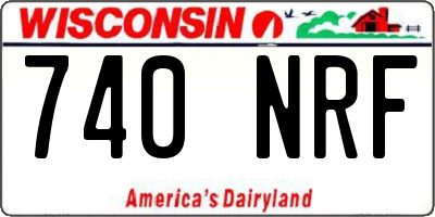 WI license plate 740NRF