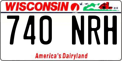 WI license plate 740NRH