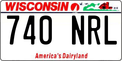 WI license plate 740NRL