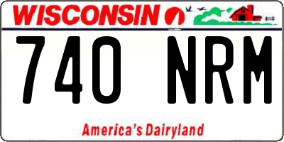WI license plate 740NRM