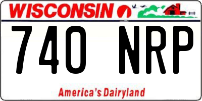 WI license plate 740NRP