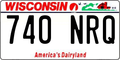 WI license plate 740NRQ