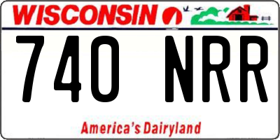 WI license plate 740NRR