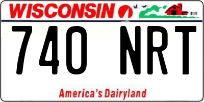 WI license plate 740NRT