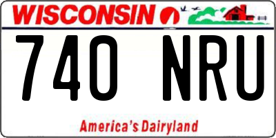 WI license plate 740NRU