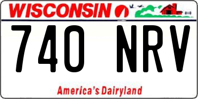 WI license plate 740NRV