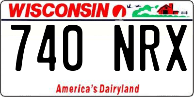 WI license plate 740NRX