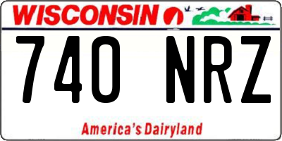 WI license plate 740NRZ