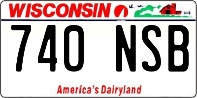 WI license plate 740NSB