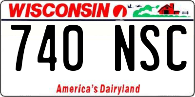 WI license plate 740NSC