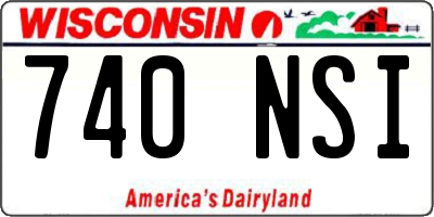 WI license plate 740NSI