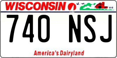 WI license plate 740NSJ
