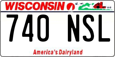 WI license plate 740NSL