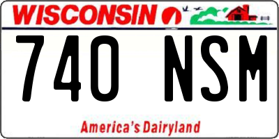 WI license plate 740NSM