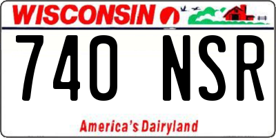 WI license plate 740NSR