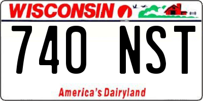 WI license plate 740NST