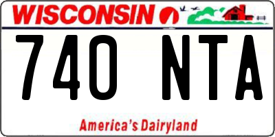 WI license plate 740NTA