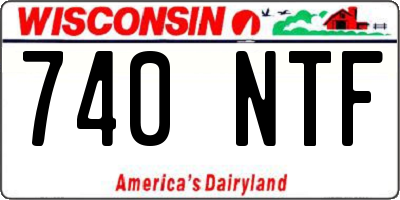 WI license plate 740NTF