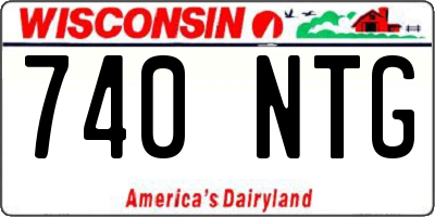 WI license plate 740NTG