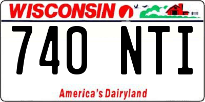 WI license plate 740NTI