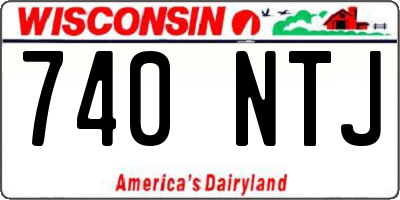 WI license plate 740NTJ