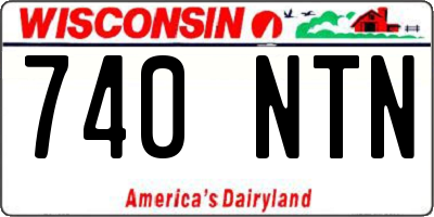 WI license plate 740NTN