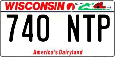 WI license plate 740NTP