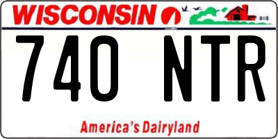 WI license plate 740NTR