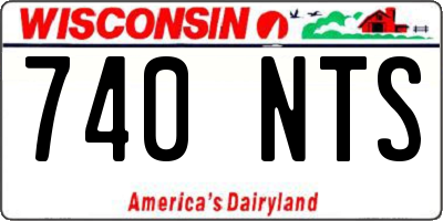 WI license plate 740NTS