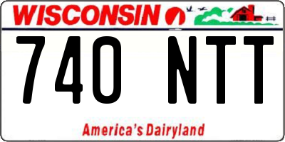 WI license plate 740NTT