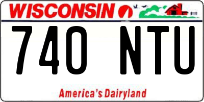 WI license plate 740NTU