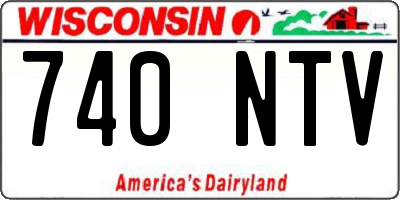 WI license plate 740NTV