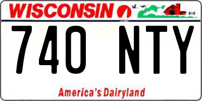WI license plate 740NTY