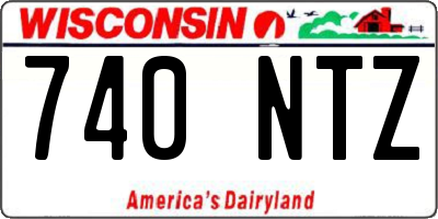 WI license plate 740NTZ