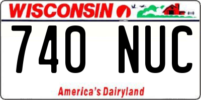 WI license plate 740NUC