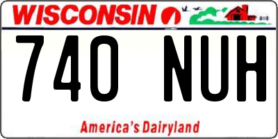 WI license plate 740NUH